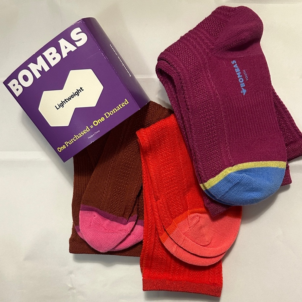 Bombas NWT Vibrant Youth Sock Collection